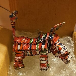 Colorful Metal Boar Sculpture Ornament